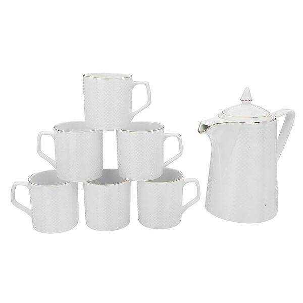 Ceramic Coffee Cups Kettle Set